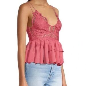 Free People intimacy Adella Cami in Sweet Red